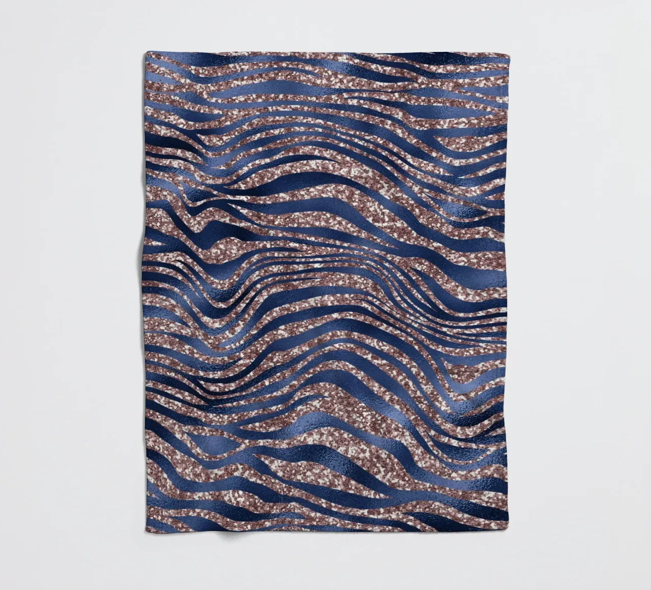 Blush & Navy Animal Pattern 7 coperta in pile da Yaso Design Animal