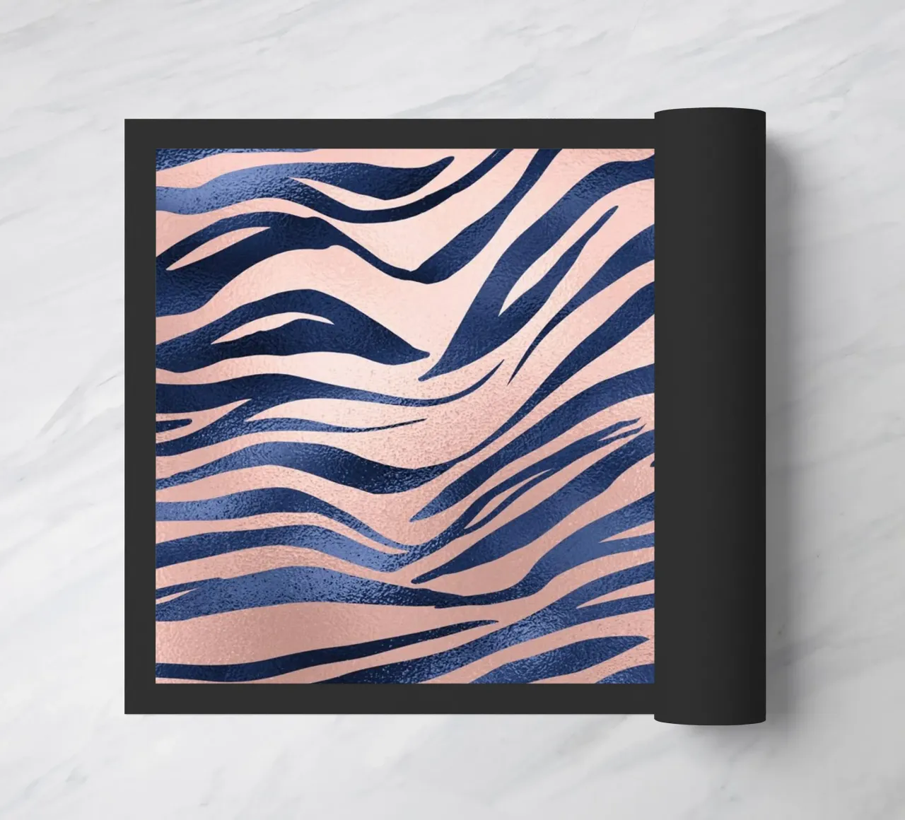 Blush & Navy Animal Pattern 8 zerbino da Yaso Design Animal