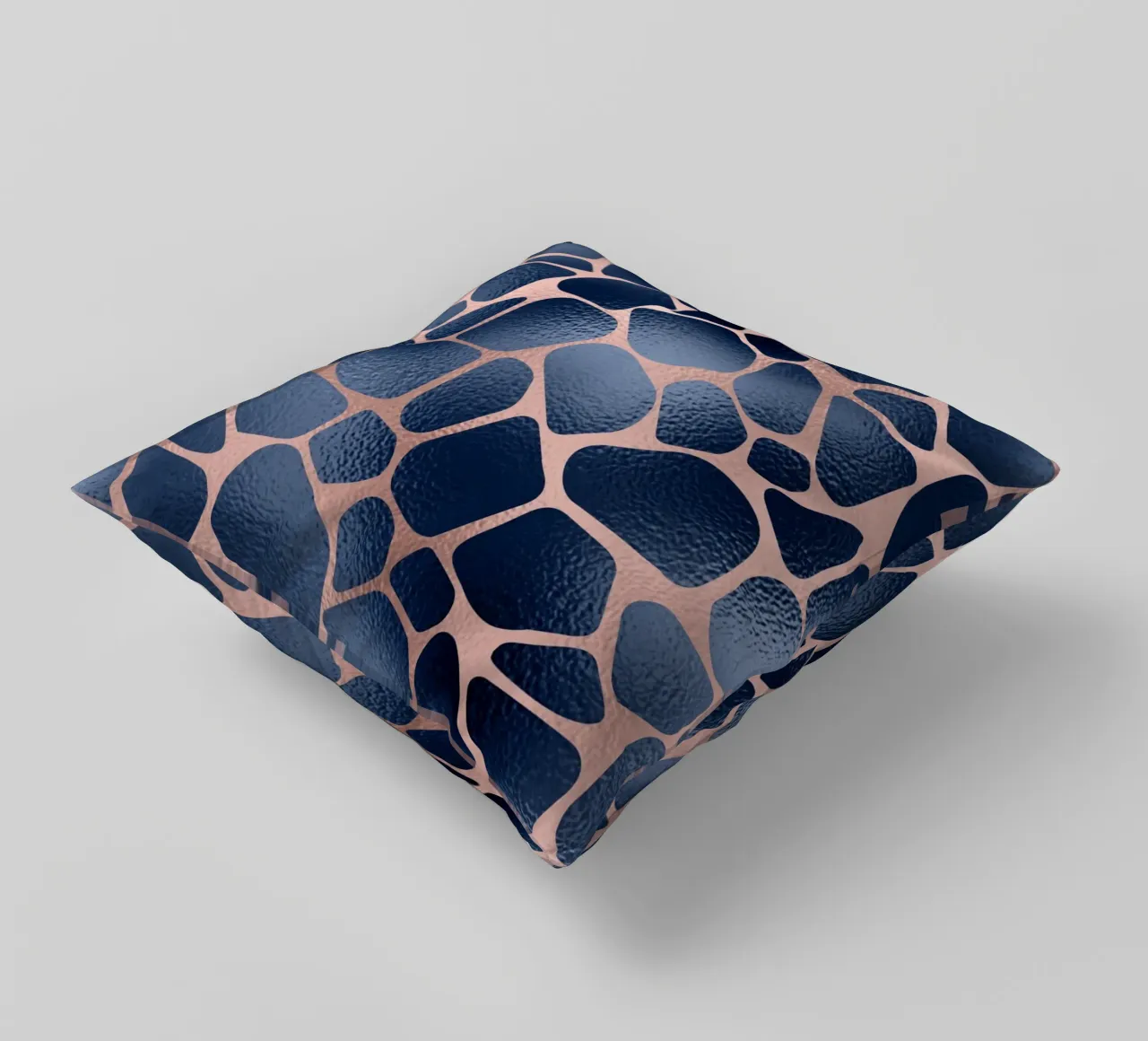 Blush & Navy Animal Pattern 11 cuscino da Yaso Design Animal