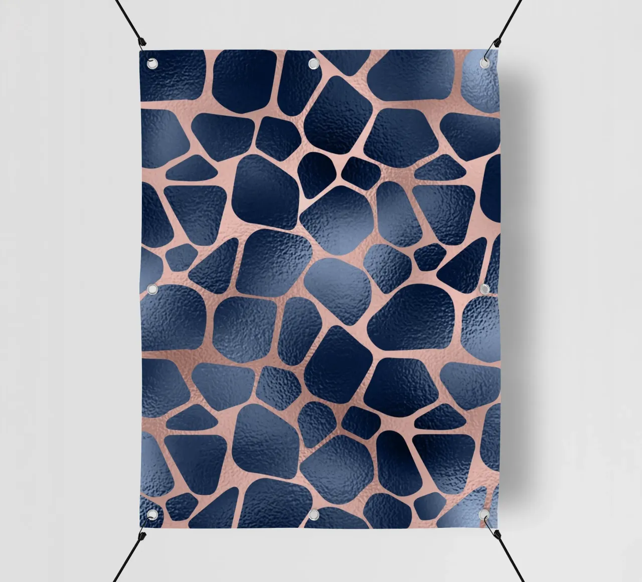 Blush & Navy Animal Pattern 11 telo in pvc da Yaso Design Animal