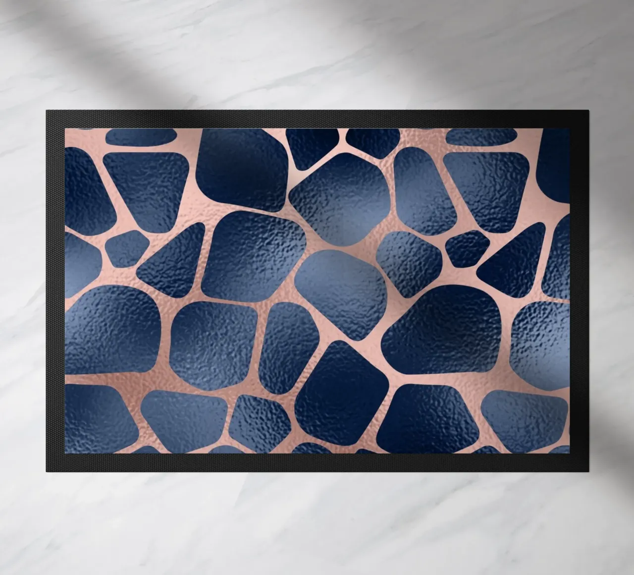 Blush & Navy Animal Pattern 11 zerbino da Yaso Design Animal