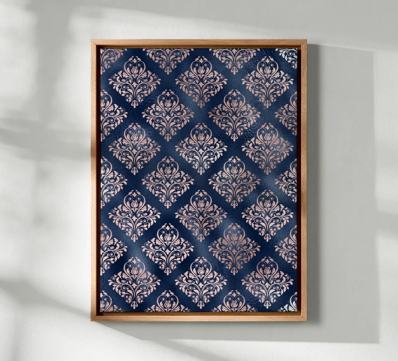 Blush & Navy 15 tela con Cornice a cassetta da Yaso Design & Art