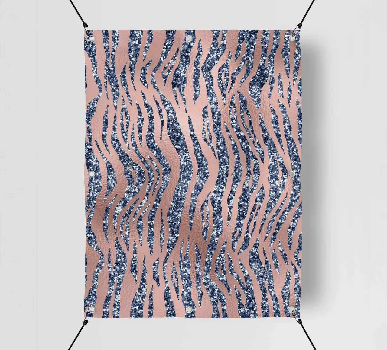 Blush & Navy Animal Pattern 16 telo in pvc da Yaso Design Animal