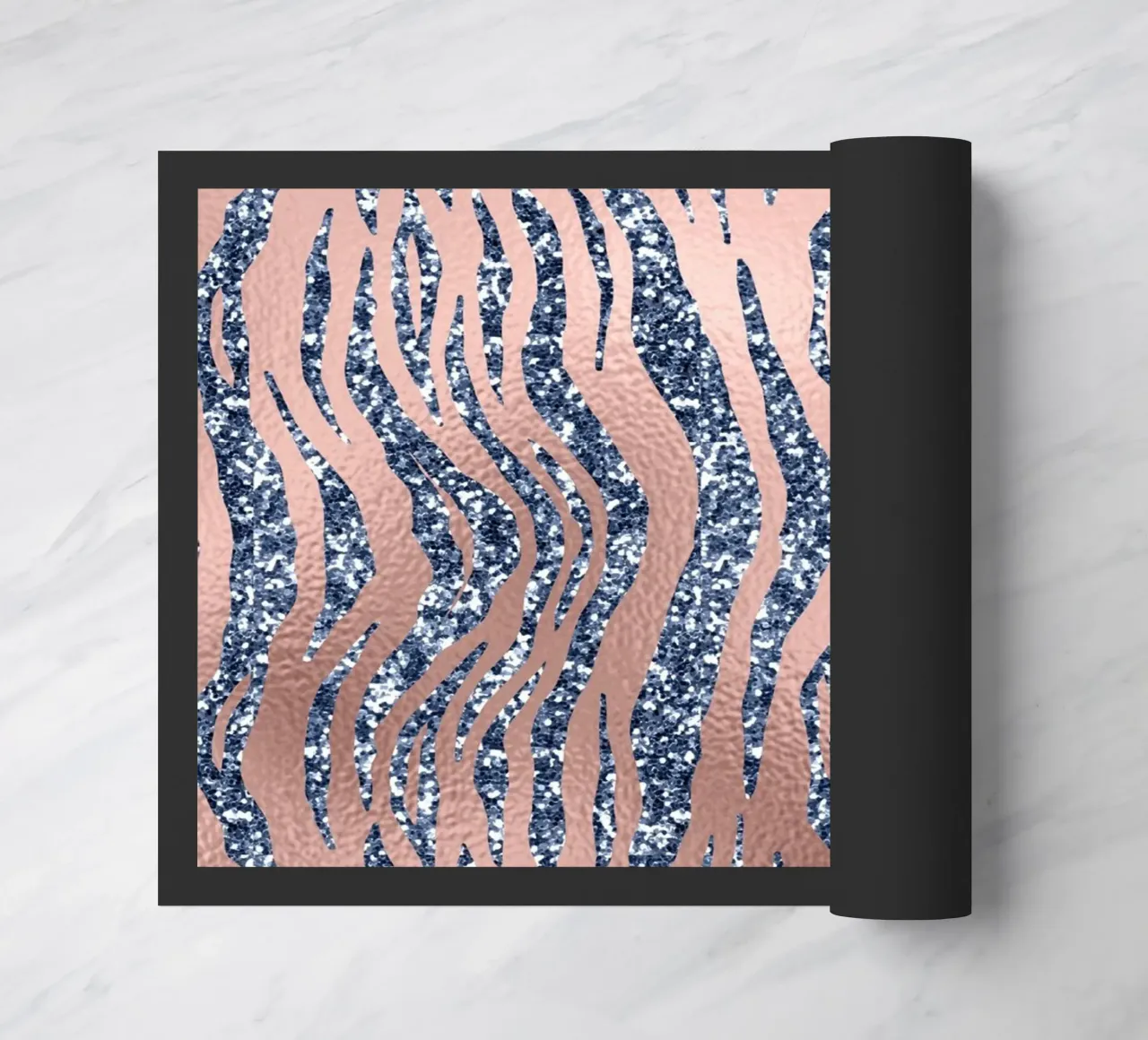 Blush & Navy Animal Pattern 16 zerbino da Yaso Design Animal