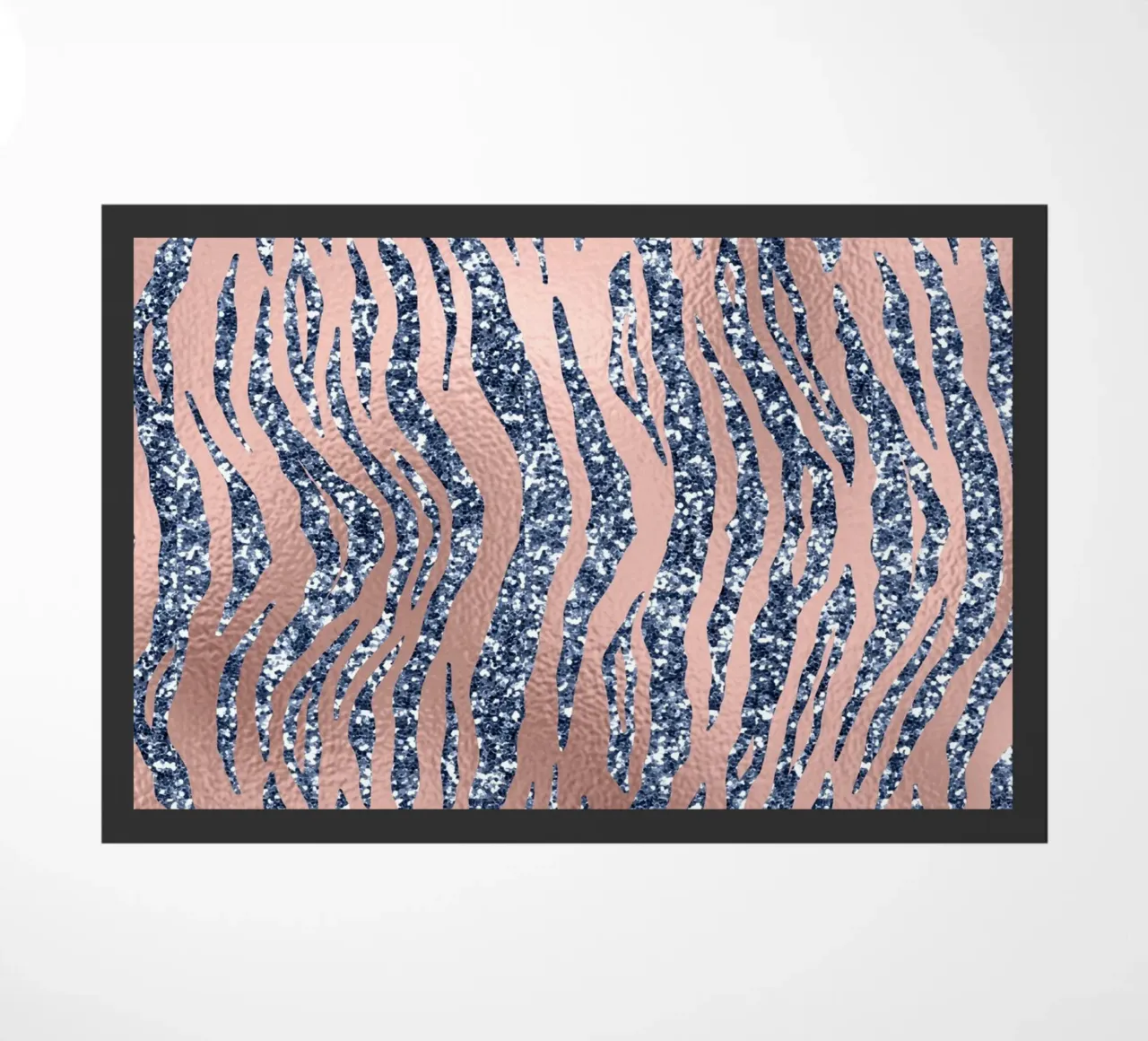 Blush & Navy Animal Pattern 16 zerbino da Yaso Design Animal