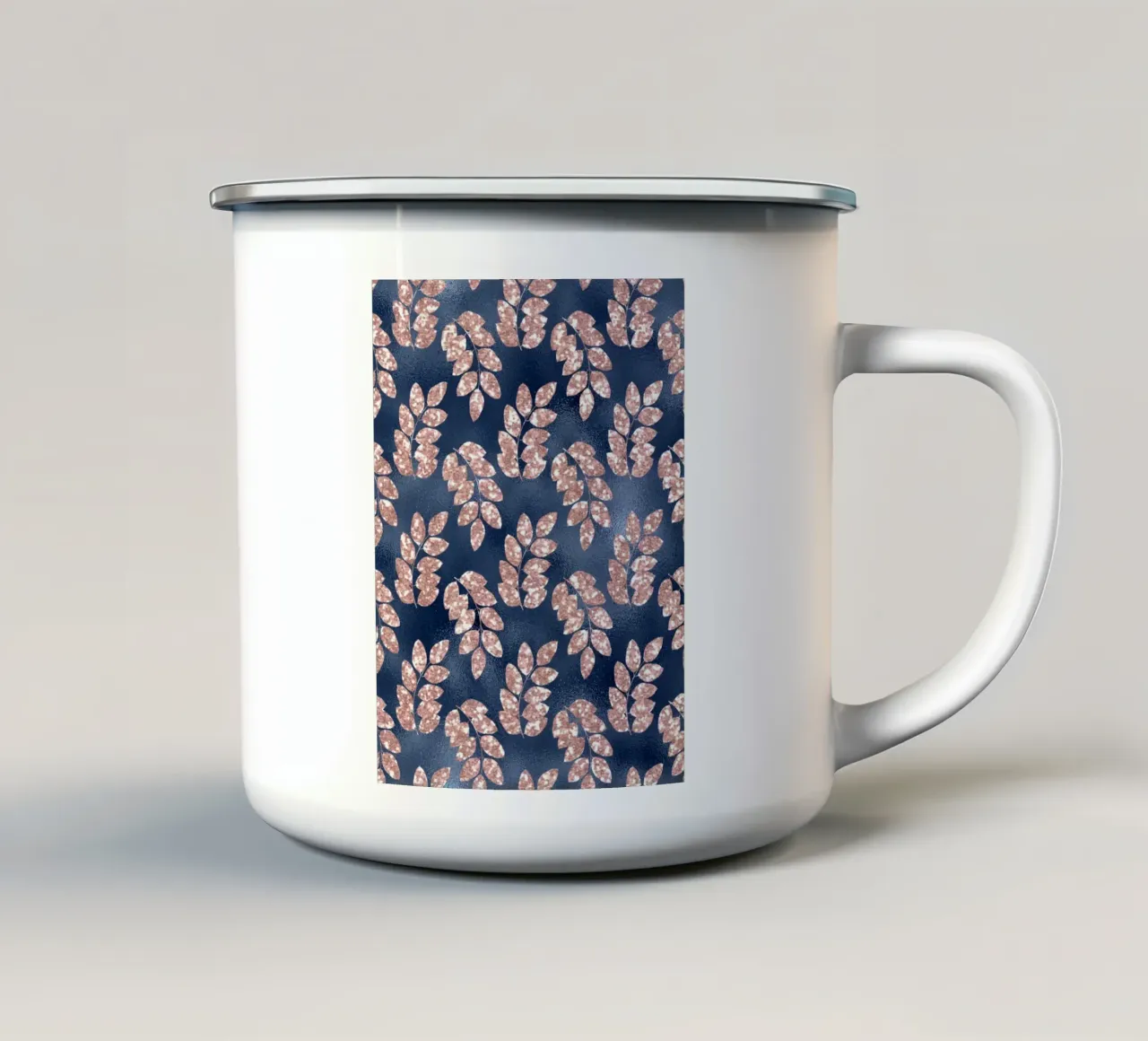 Blush & Navy 18 tazza in smalto da Yaso Design & Art