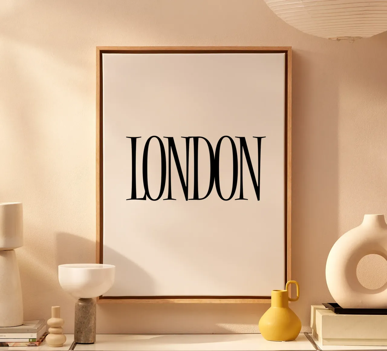 London 1 canvas with Floater frame by The Type Club Tokyo