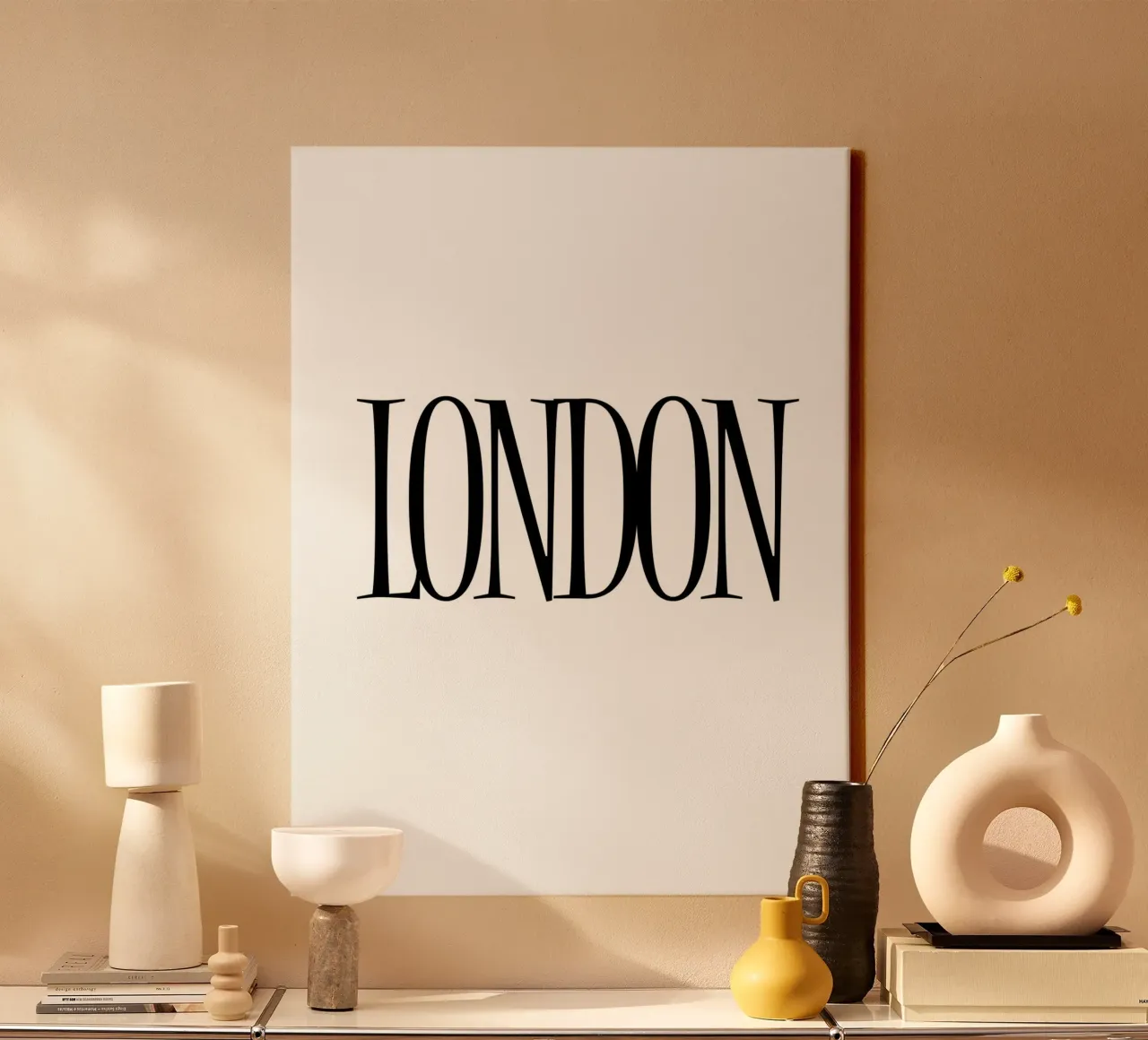 London 1 canvas with Floater frame by The Type Club Tokyo