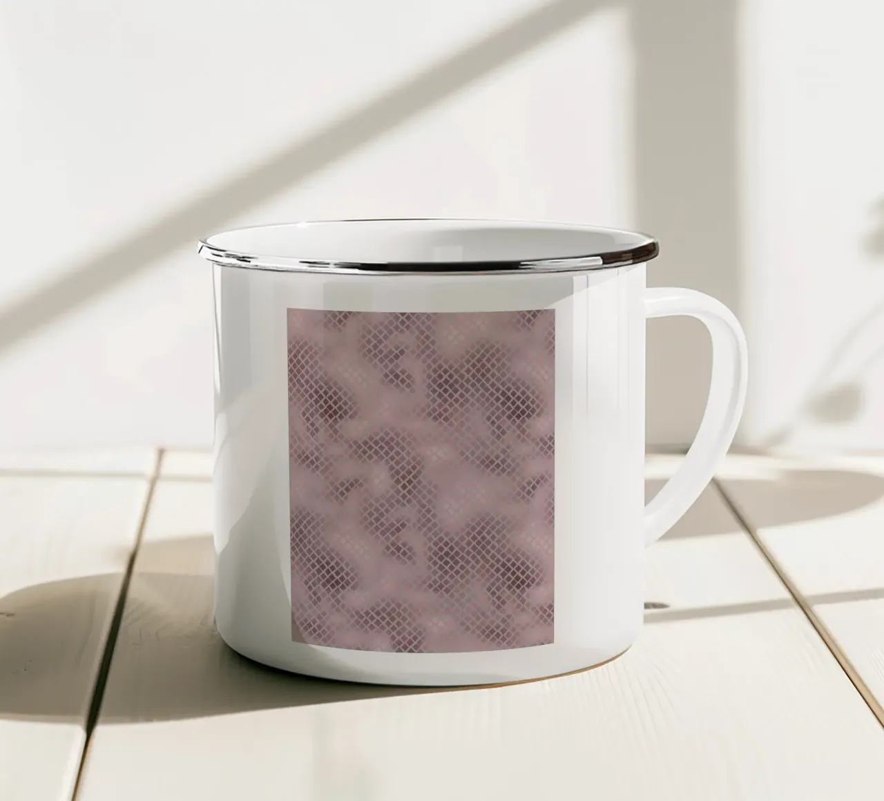 Rosa Rosé Pink Animal Pattern 5 tazza in smalto da Yaso Design Animal