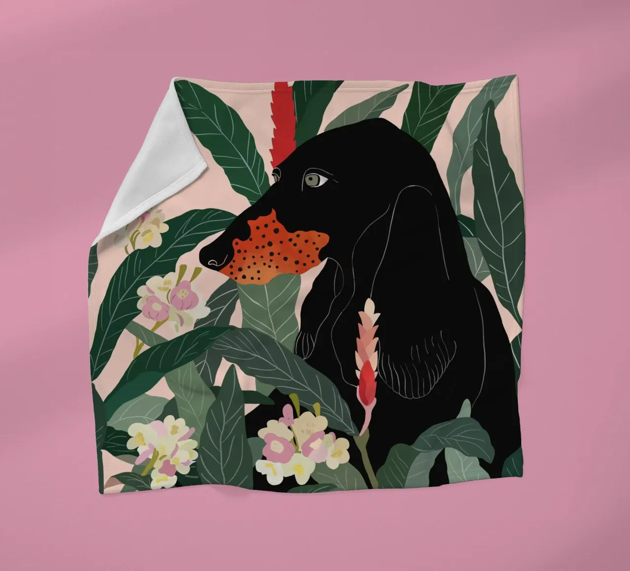 Hidden in the Greenery fleece blanket by ArtsySesta