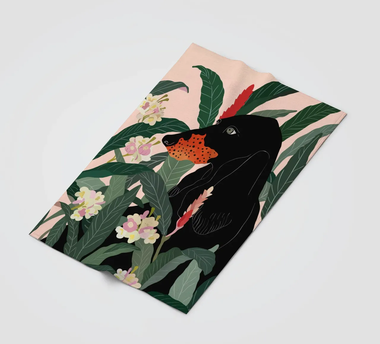 Hidden in the Greenery fleece blanket by ArtsySesta