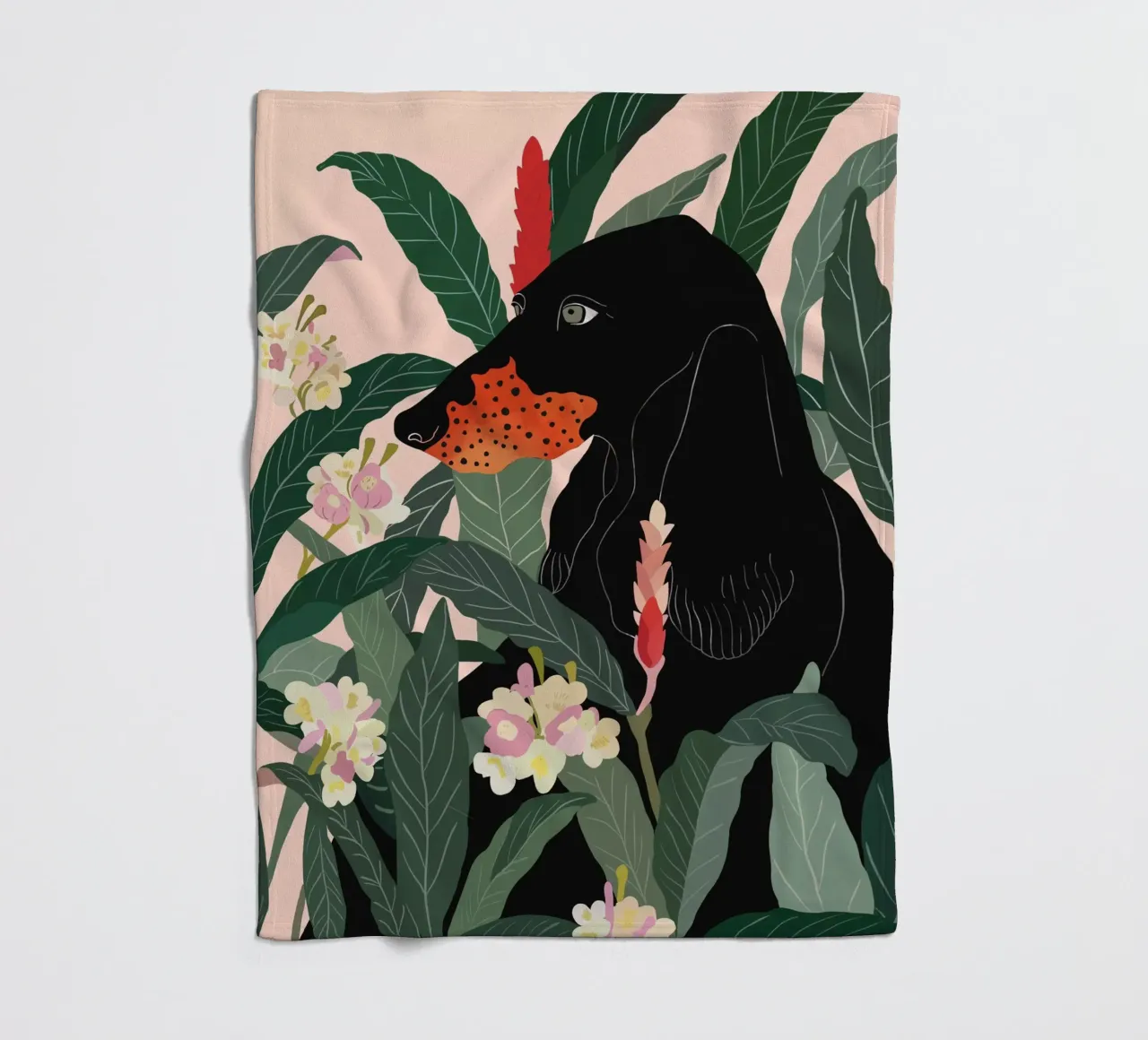 Hidden in the Greenery fleece blanket by ArtsySesta