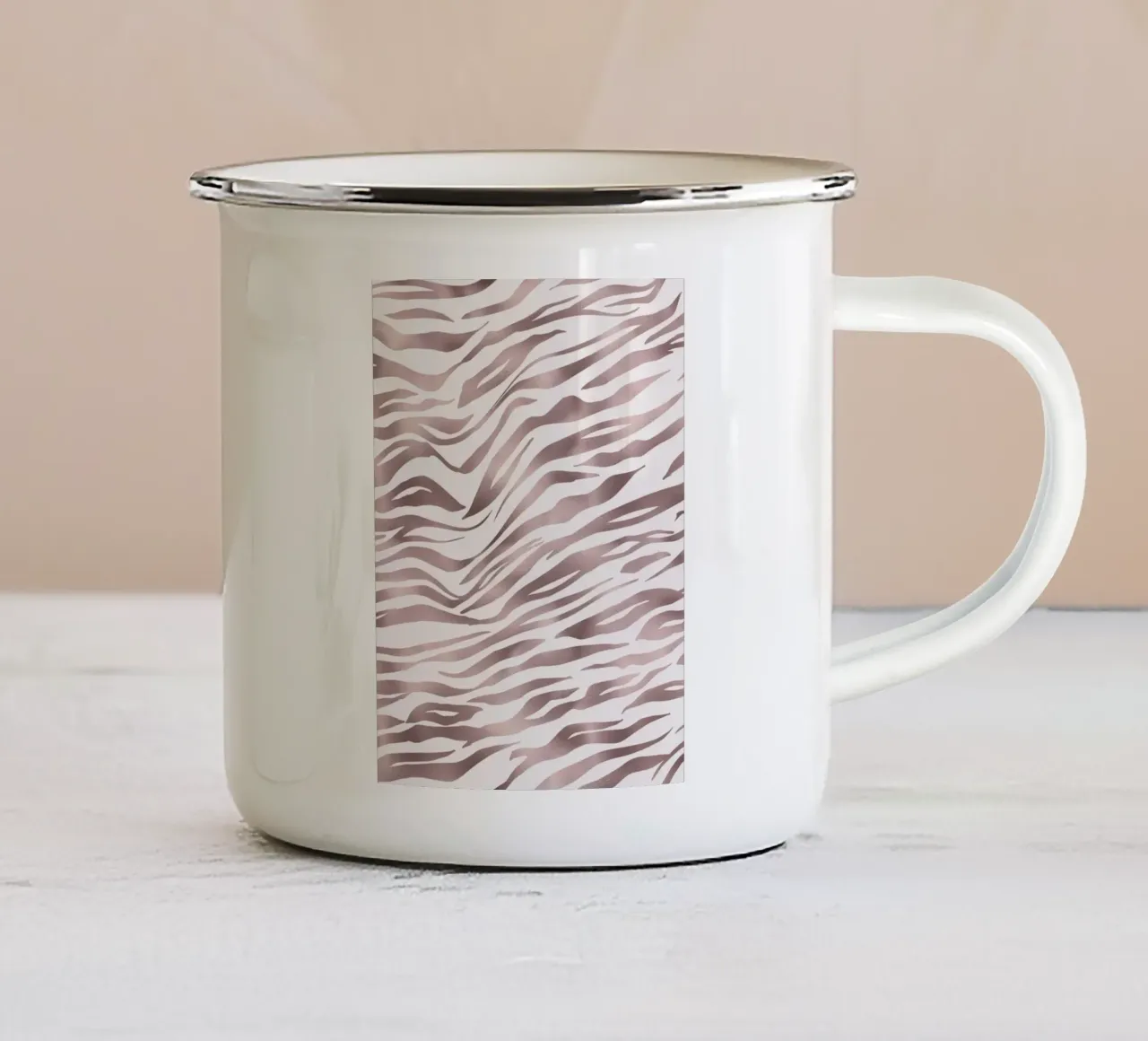 Rosa Rosé Pink Animal Pattern 11 tazza in smalto da Yaso Design Animal