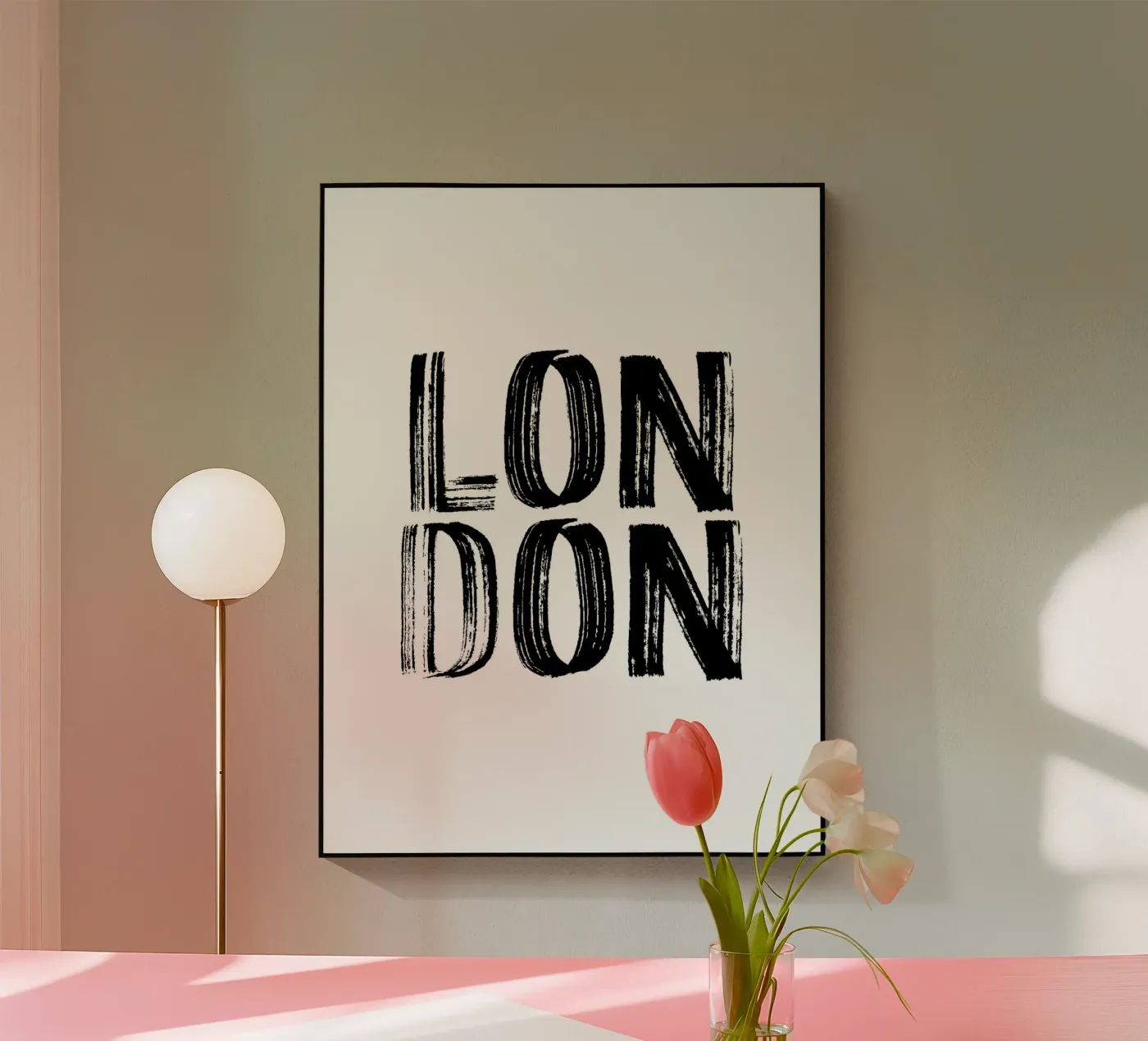 London 5 acrylic glass by The Type Club Tokyo