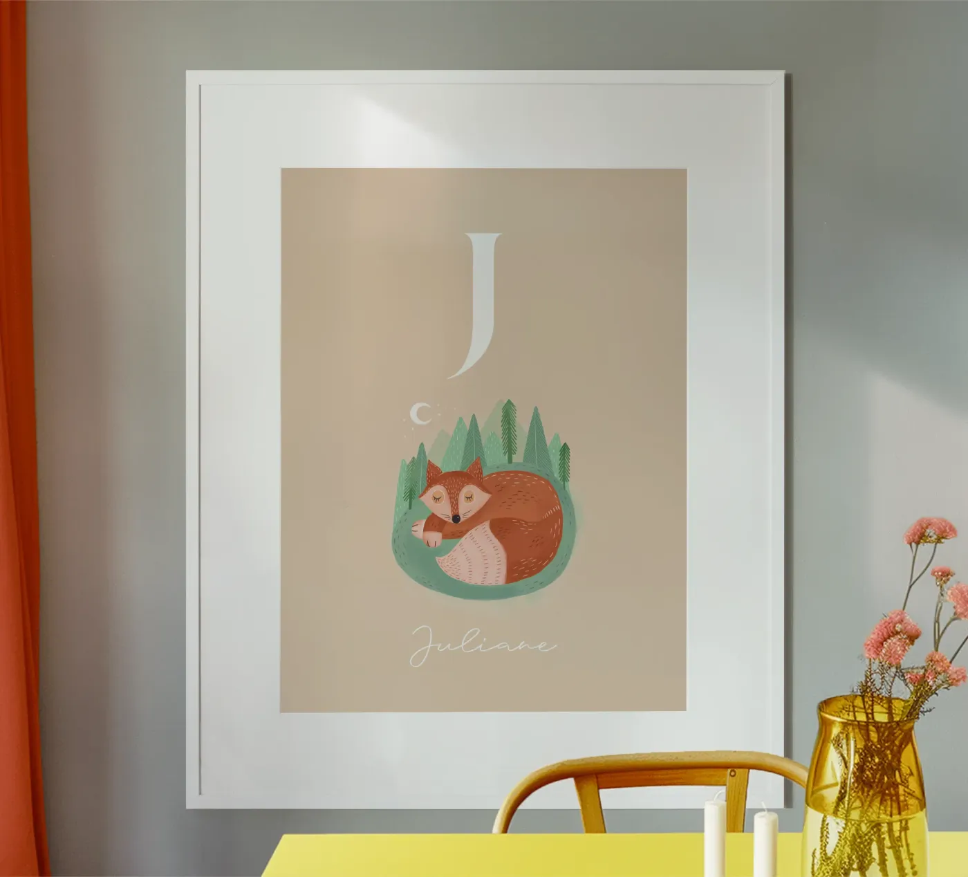 Initial with fox poster by mymia