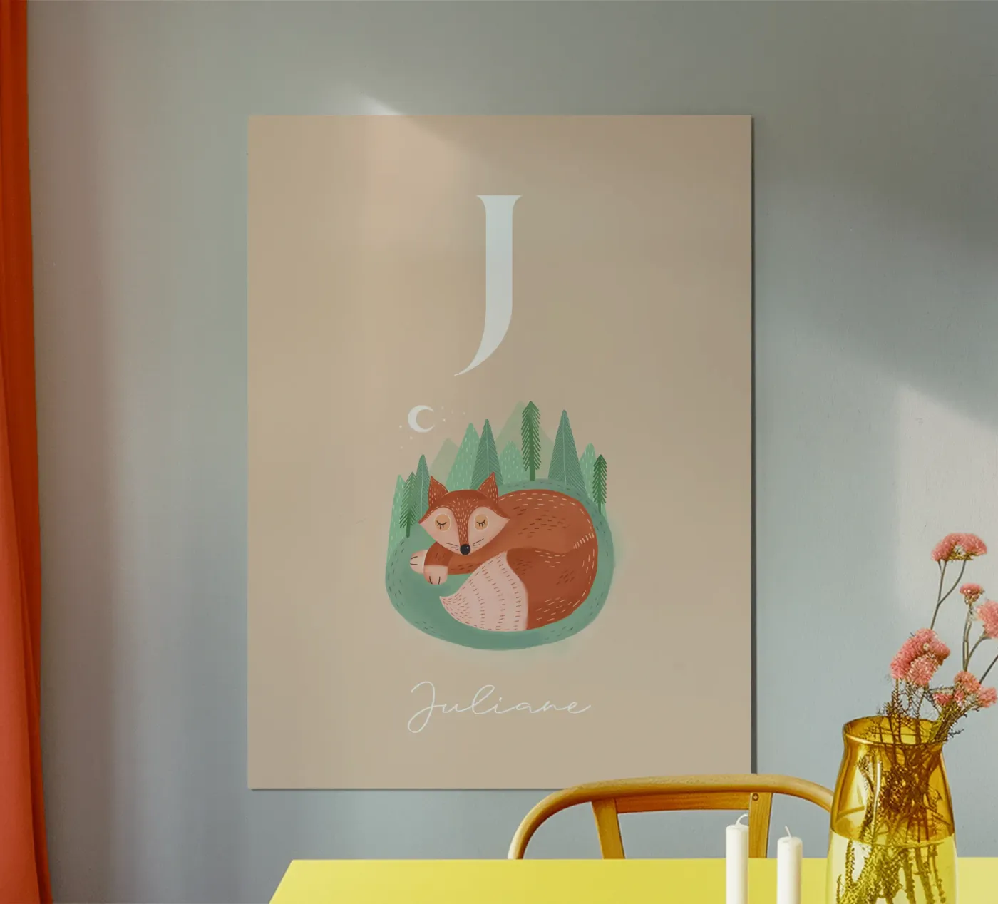 Initial with fox poster by mymia