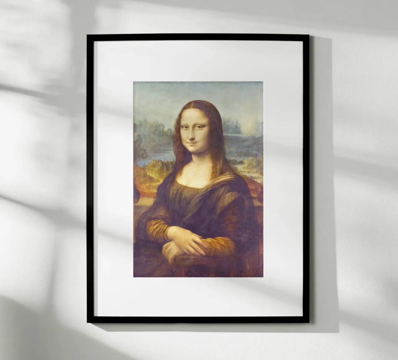 Mona Lisa by Leonardo da Vinci poster con telaio in plastica da Classic Art Prints