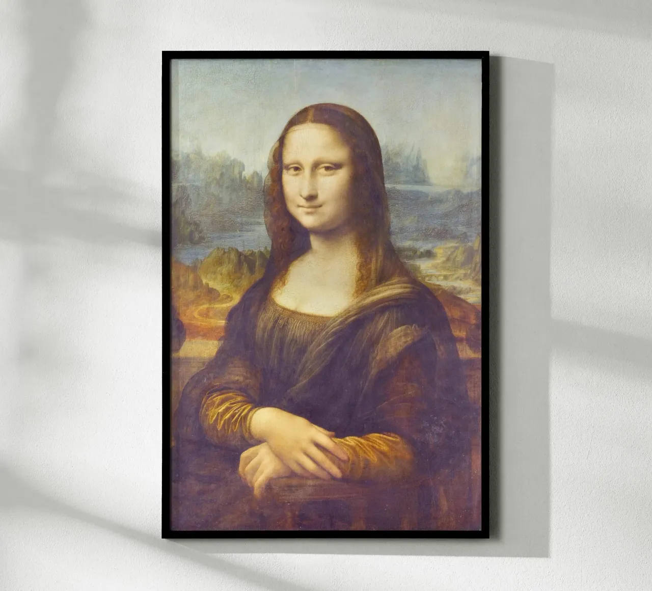 Mona Lisa by Leonardo da Vinci poster con telaio in plastica da Classic Art Prints