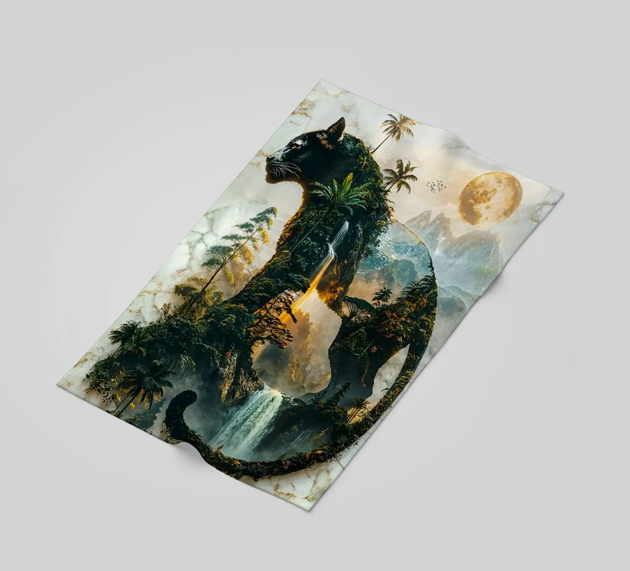 The Panther's Moonlit Domain telo mare da Pixaverse