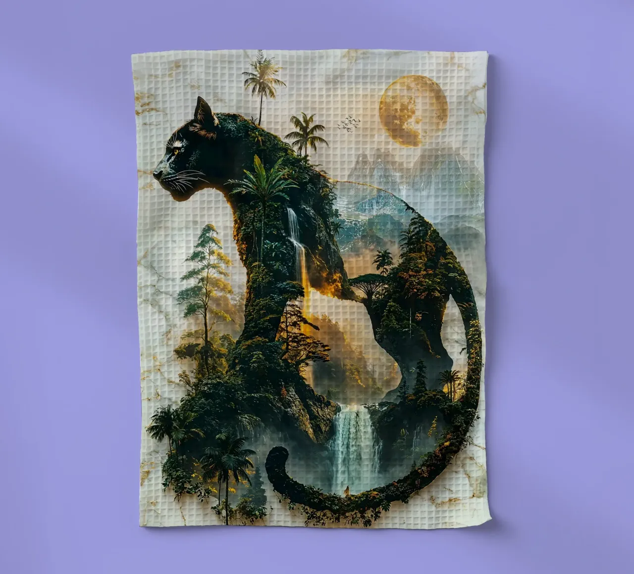 The Panther's Moonlit Domain canovaccio da cucina da Pixaverse