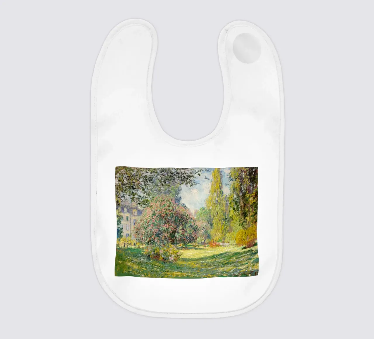 Il Parc Monceau (1876) di Claude Monet - bavaglino da Classic Art Prints