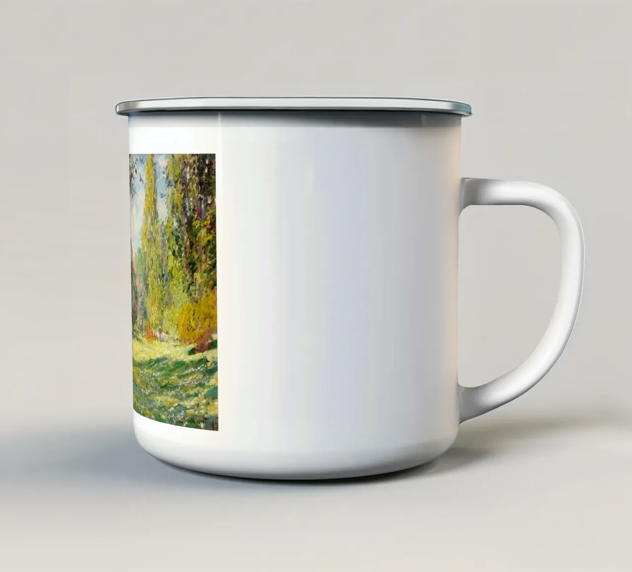 Il Parc Monceau (1876) di Claude Monet - tazza in smalto da Classic Art Prints