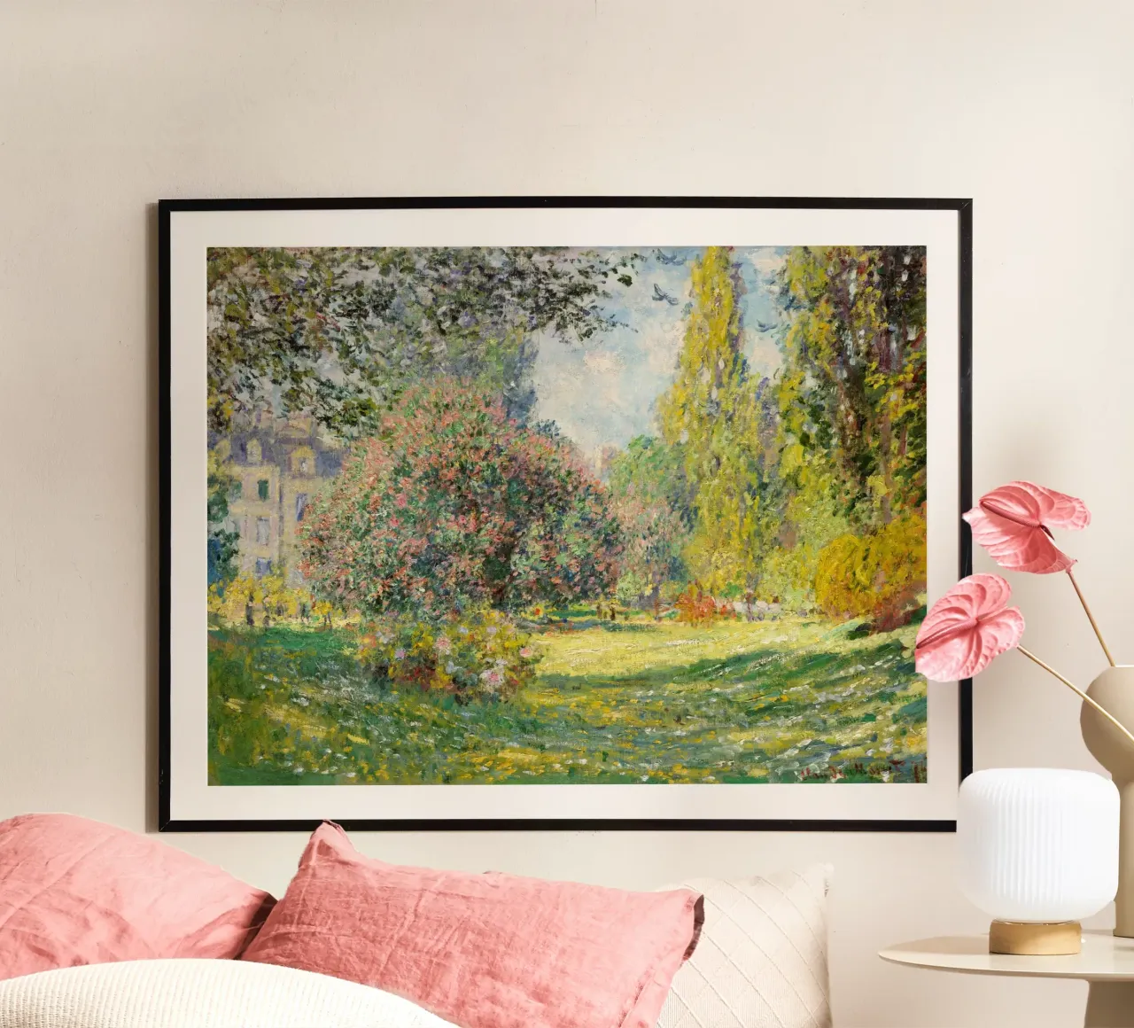 Der Parc Monceau (1876) von Claude Monet - Poster von Classic Art Prints