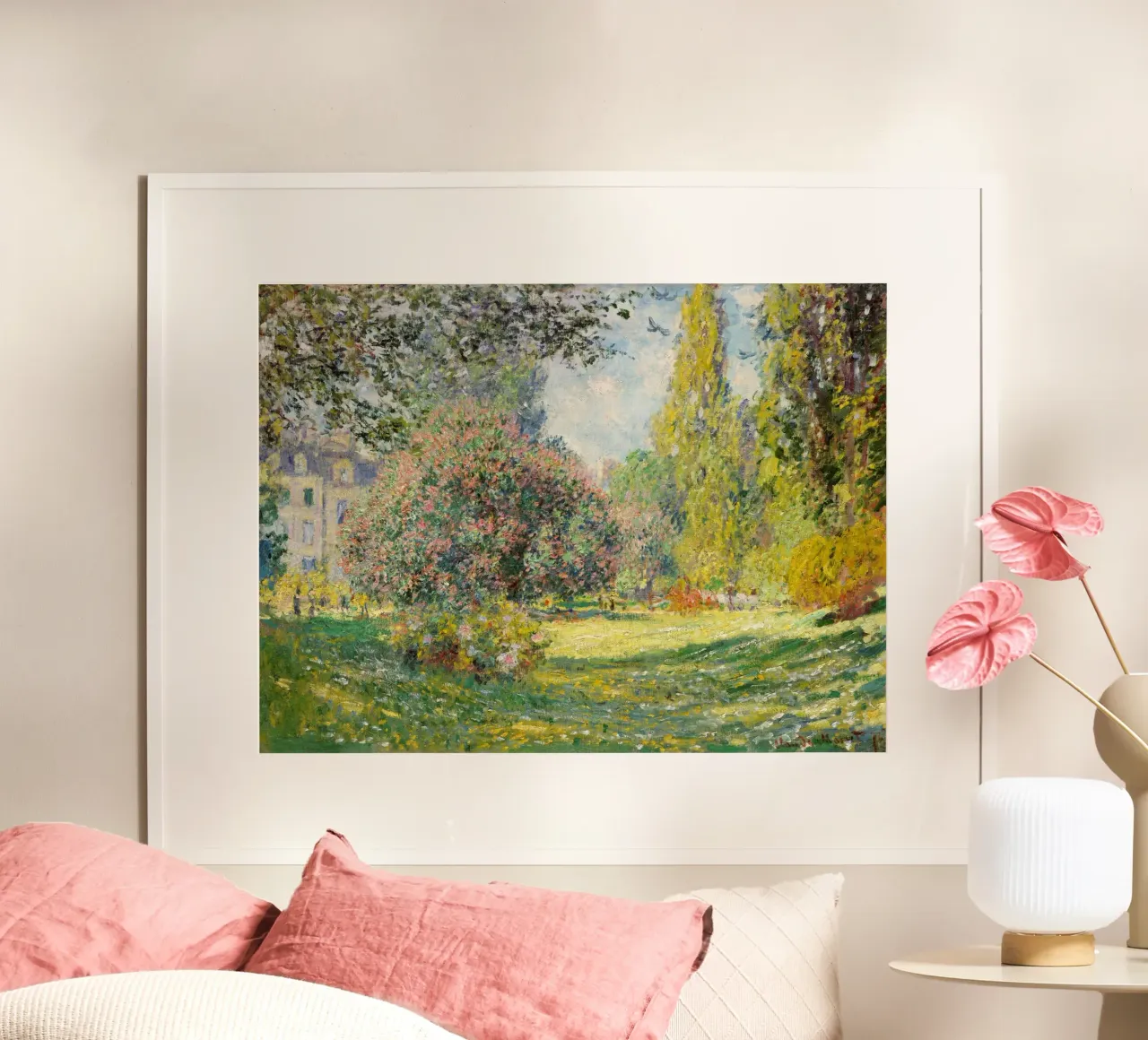 Der Parc Monceau (1876) von Claude Monet - Poster von Classic Art Prints