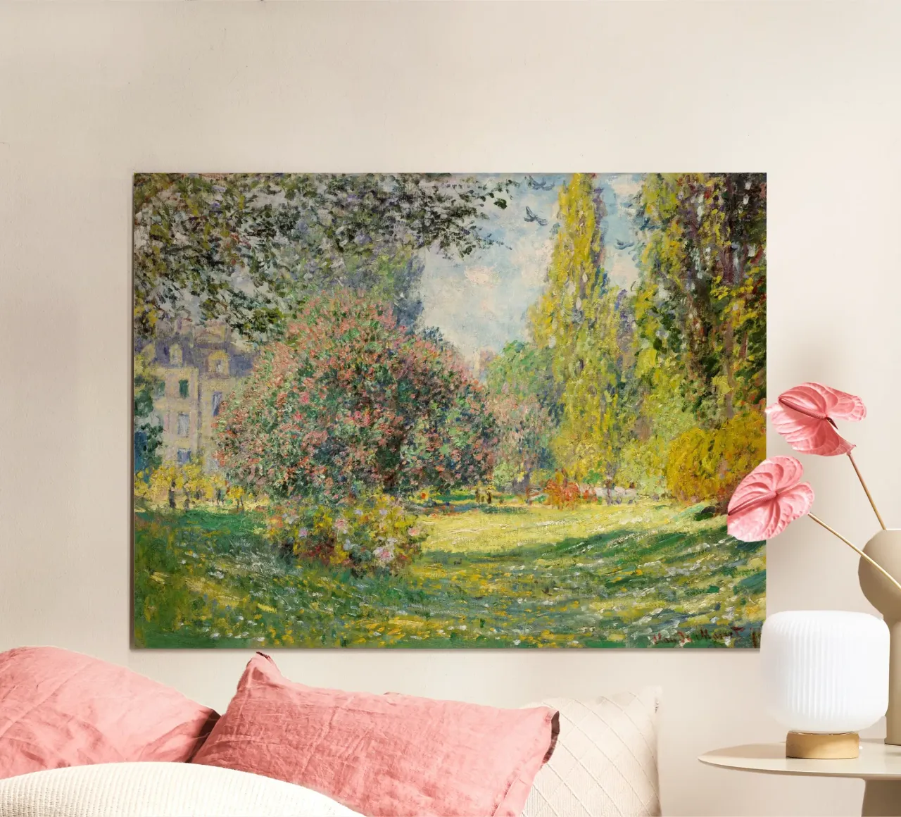 Der Parc Monceau (1876) von Claude Monet - Poster von Classic Art Prints