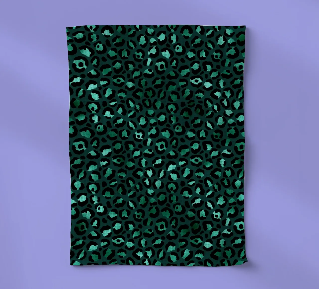 Noir & Vert Animal Pattern 2 torchon de Yaso Design Animal