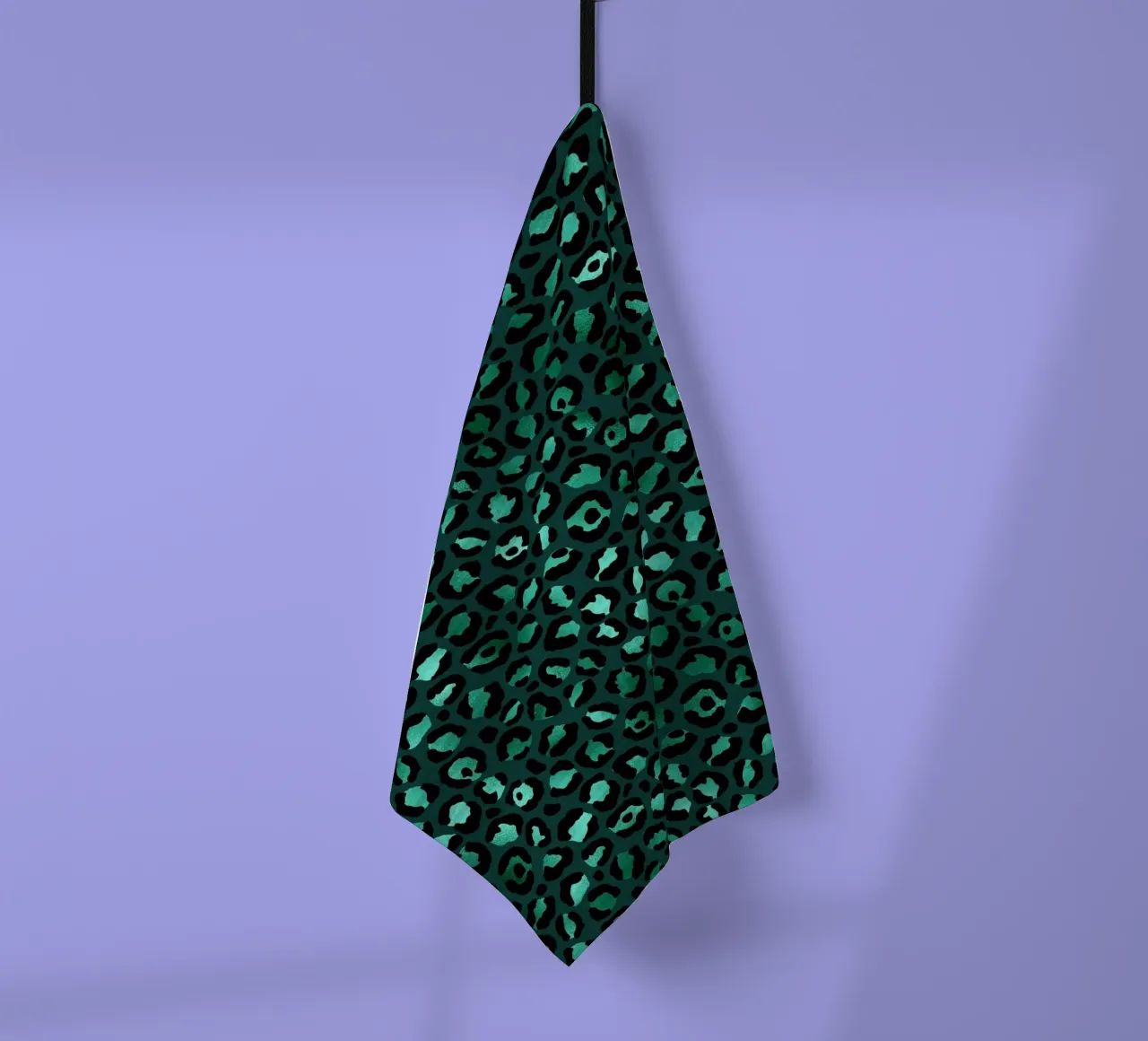 Noir & Vert Animal Pattern 2 torchon de Yaso Design Animal