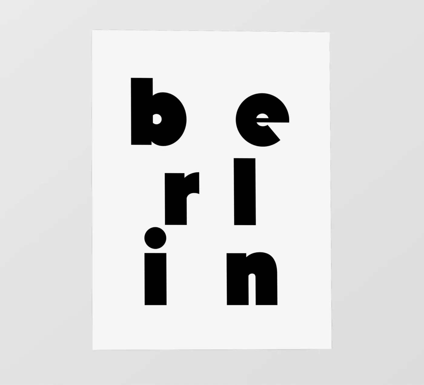 Berlin 2 pellicola backlit da The Type Club Tokyo