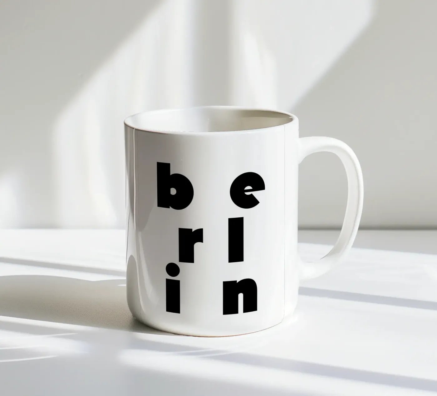 Berlin 2 ceramic mug by The Type Club Tokyo
