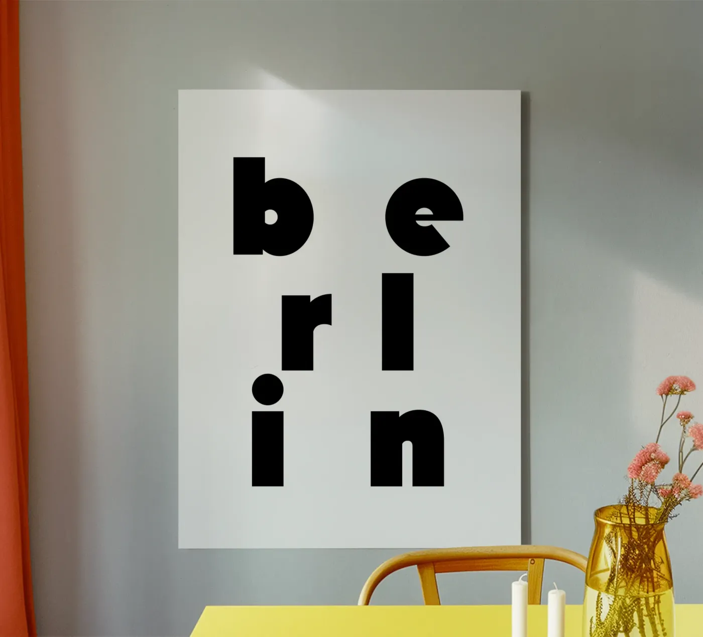 Berlin 2 canvas van The Type Club Tokyo