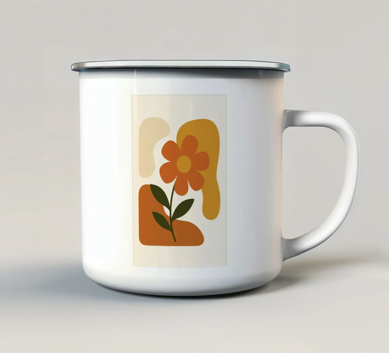 Abstract Botanical Silhouette tazza in smalto da LisaArtes