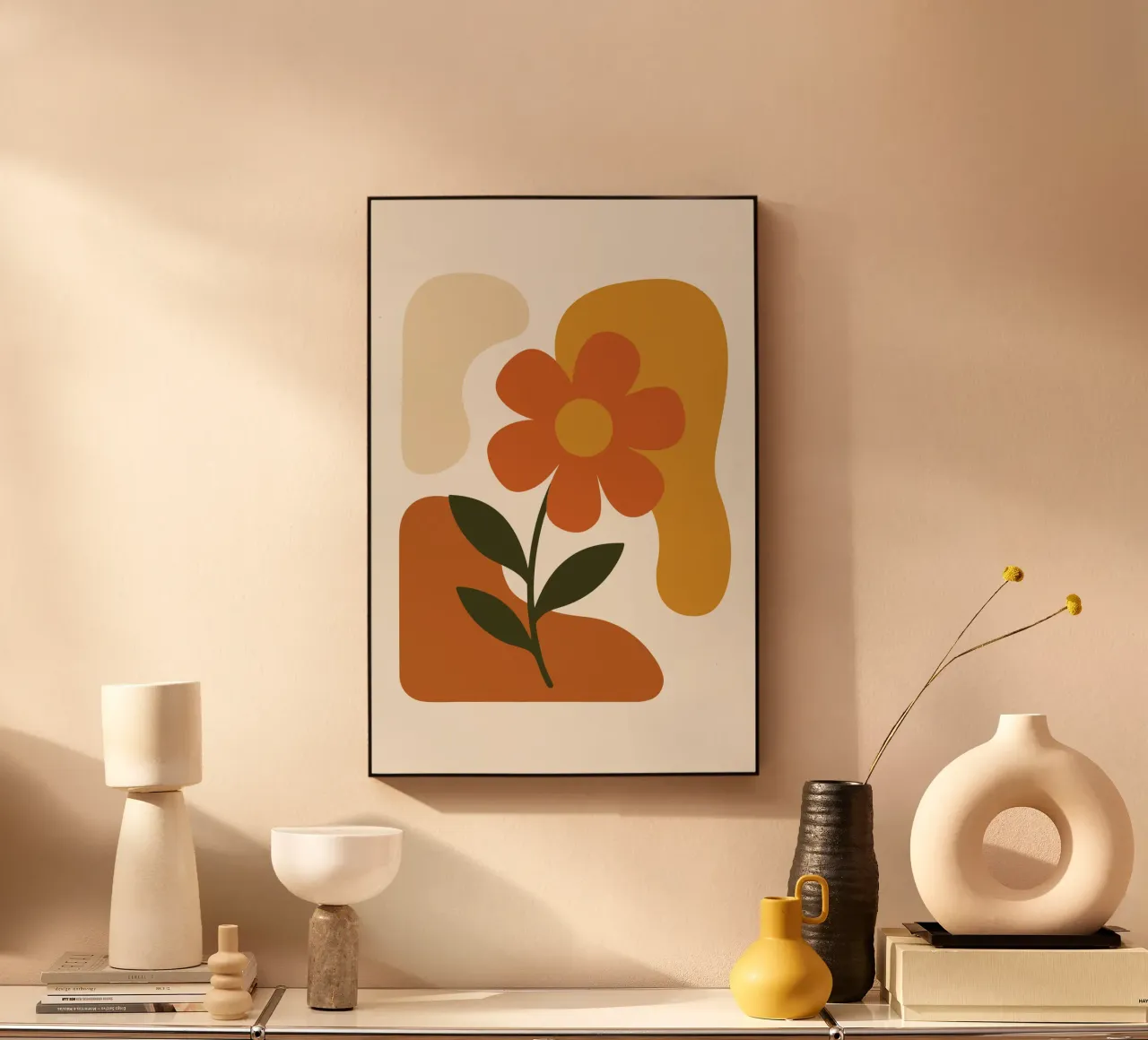 Abstract Botanical Silhouette alluminio dibond da LisaArtes