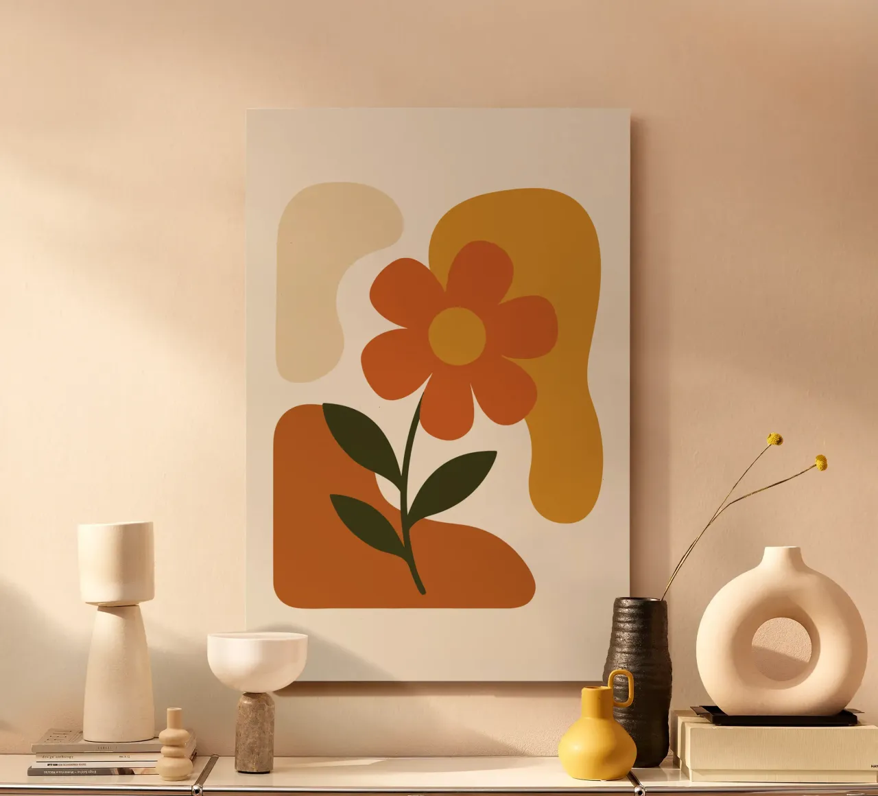Abstract Botanical Silhouette alluminio dibond da LisaArtes