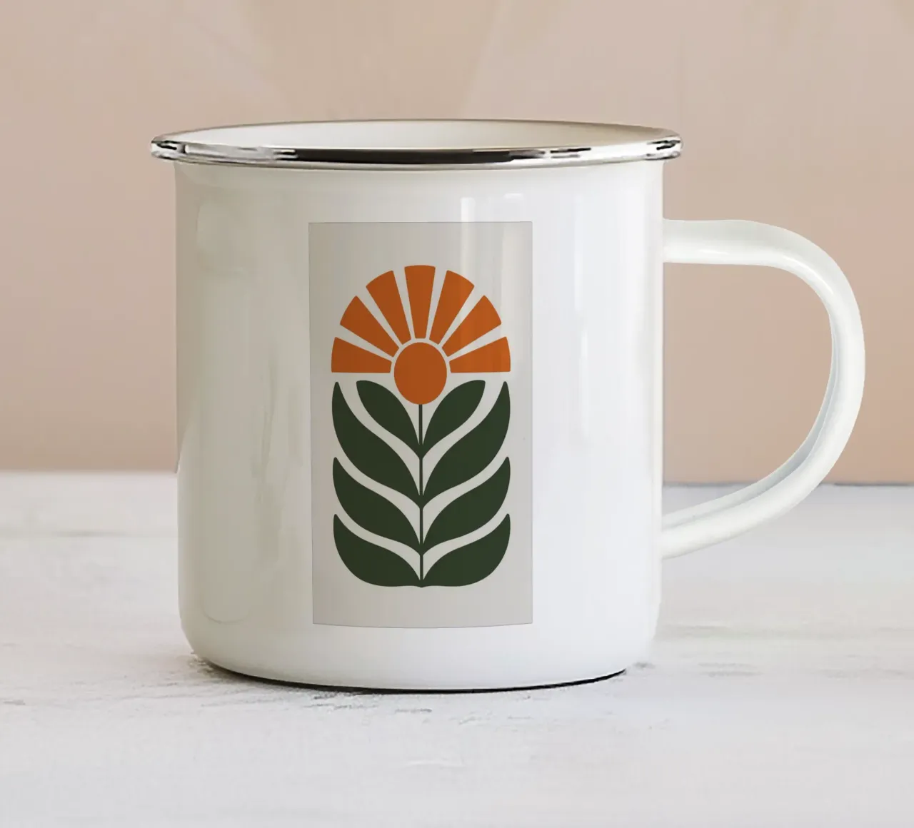Abstract Foliage Sunburst tazza in smalto da LisaArtes