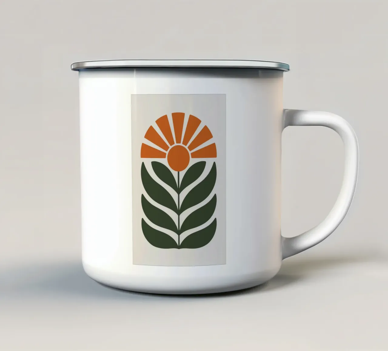 Abstract Foliage Sunburst tazza in smalto da LisaArtes