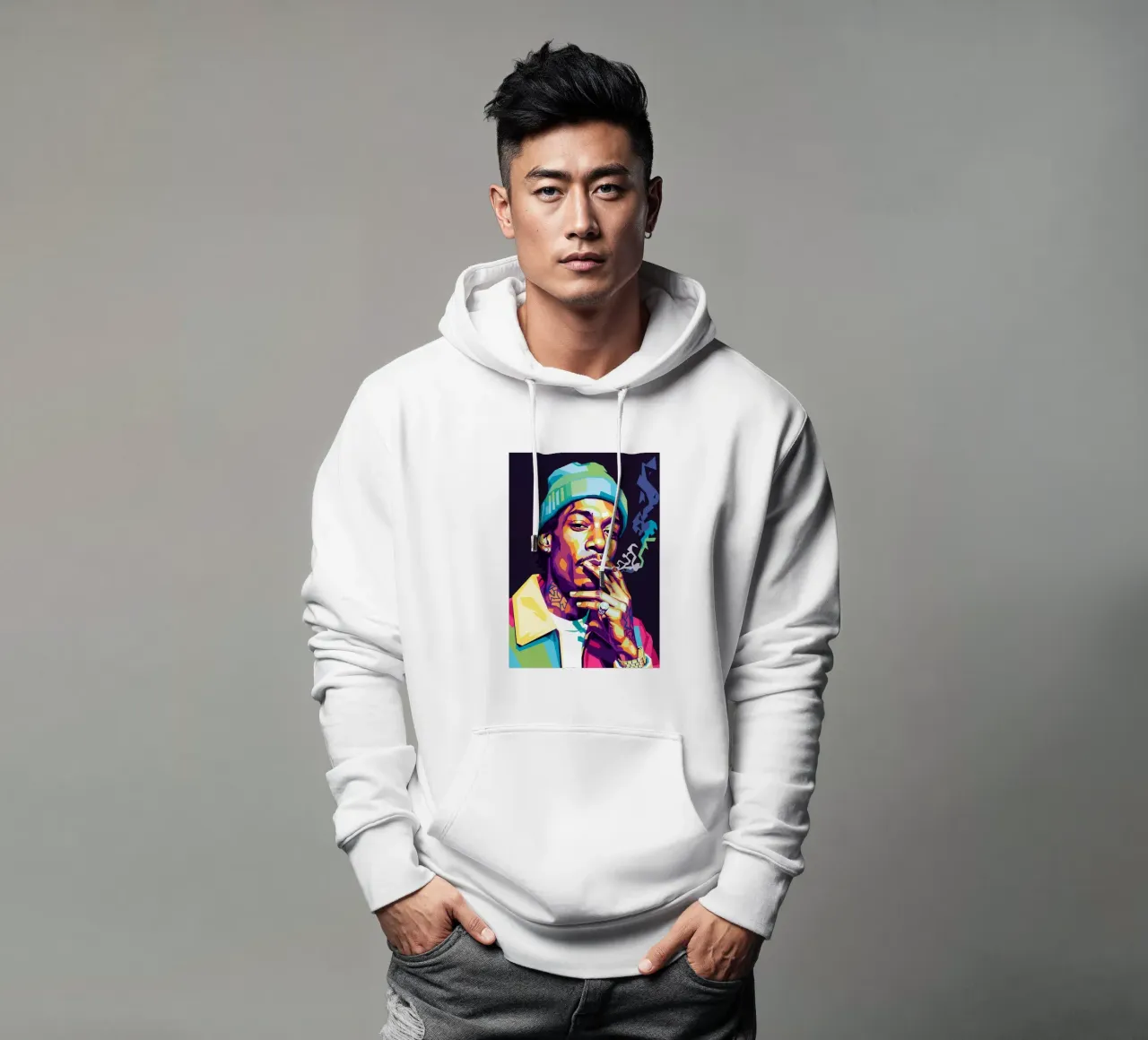 Wiz Khalifa si gode le sigarette #1 felpa con cappuccio da Hantamrata