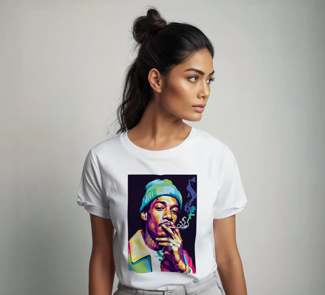 Wiz Khalifa si gode le sigarette #1 t-shirt da Hantamrata