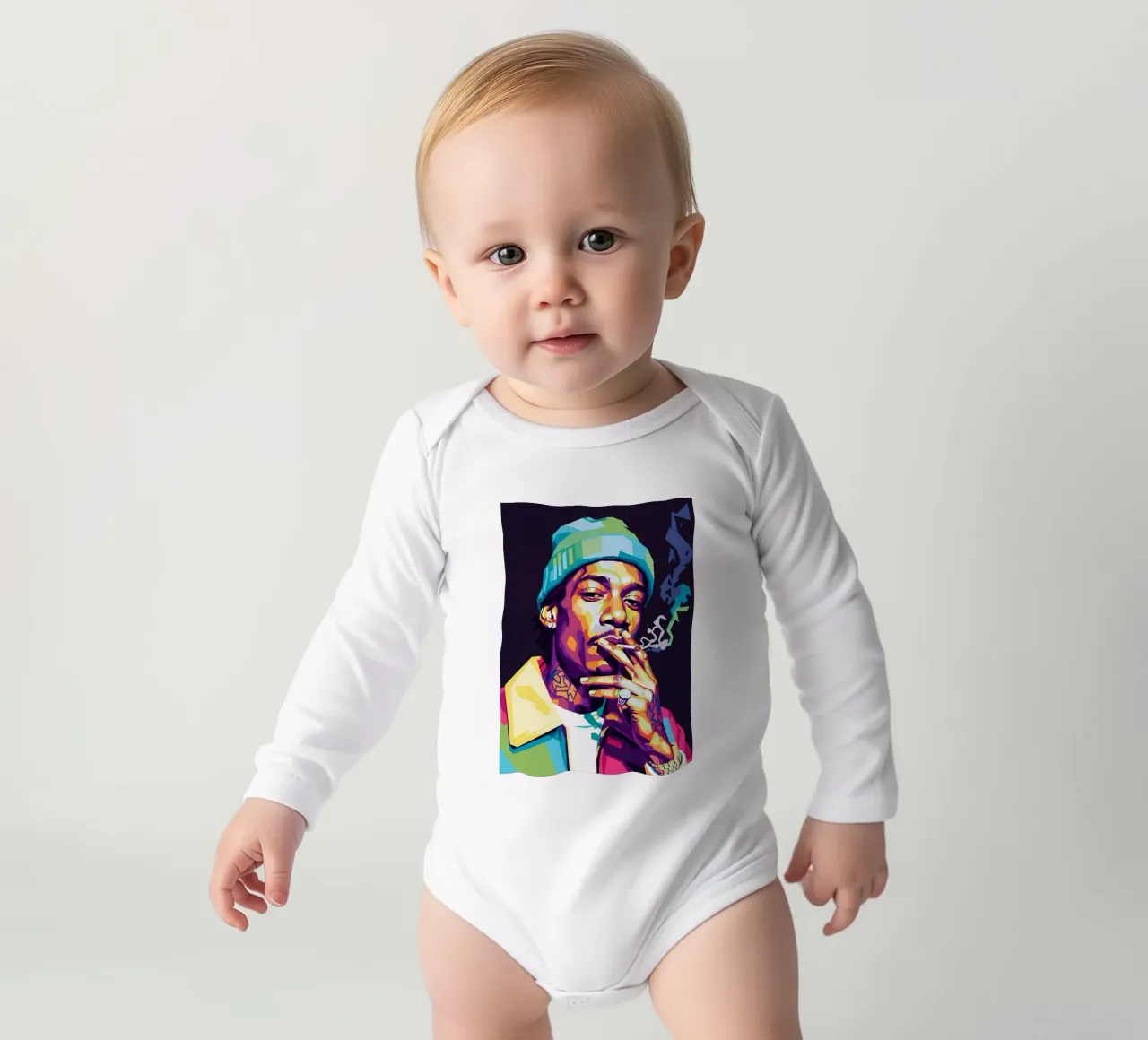 Wiz Khalifa si gode le sigarette #1 body neonato maniche lunghe da Hantamrata