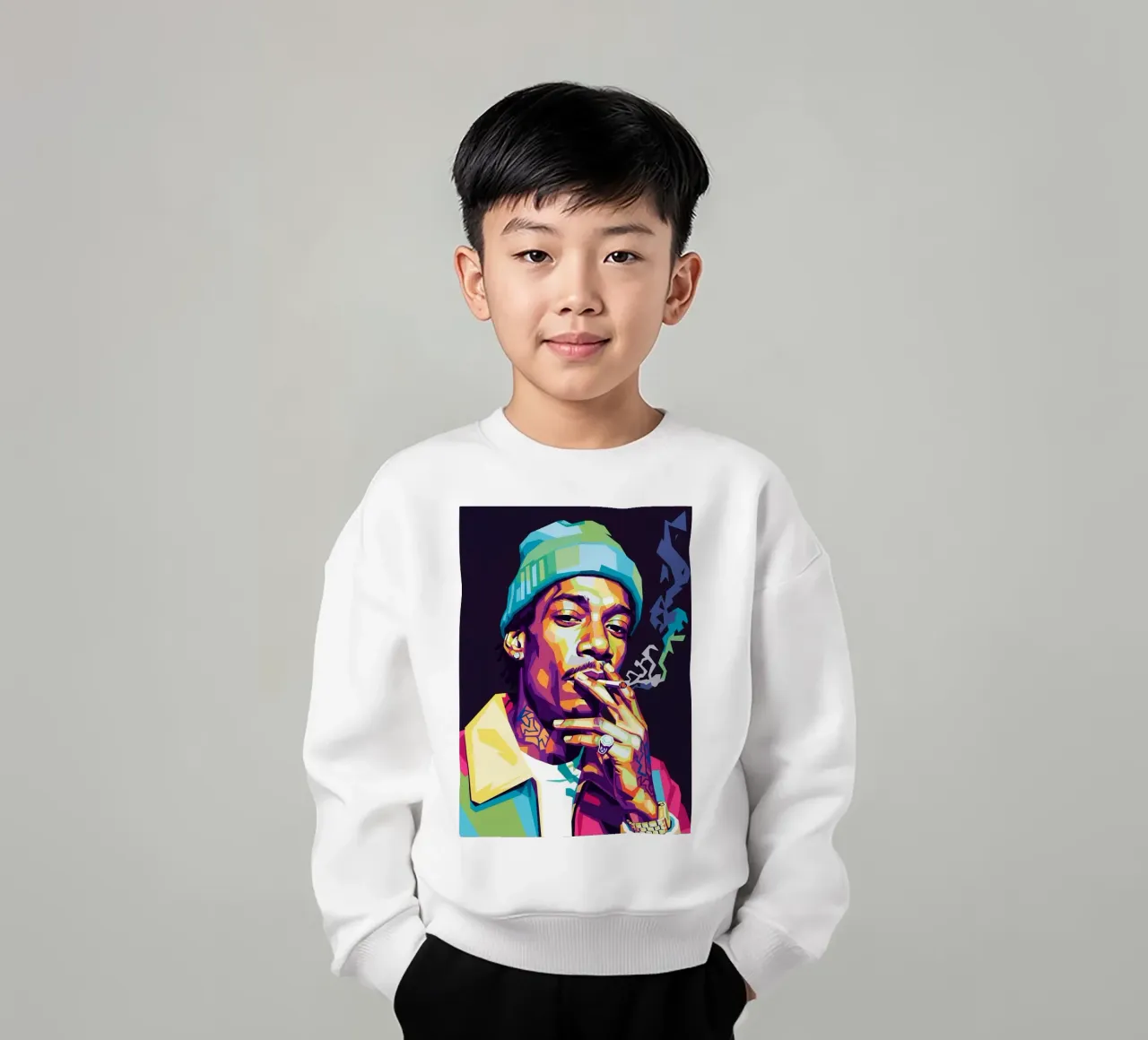 Wiz Khalifa si gode le sigarette #1 felpa bambino da Hantamrata