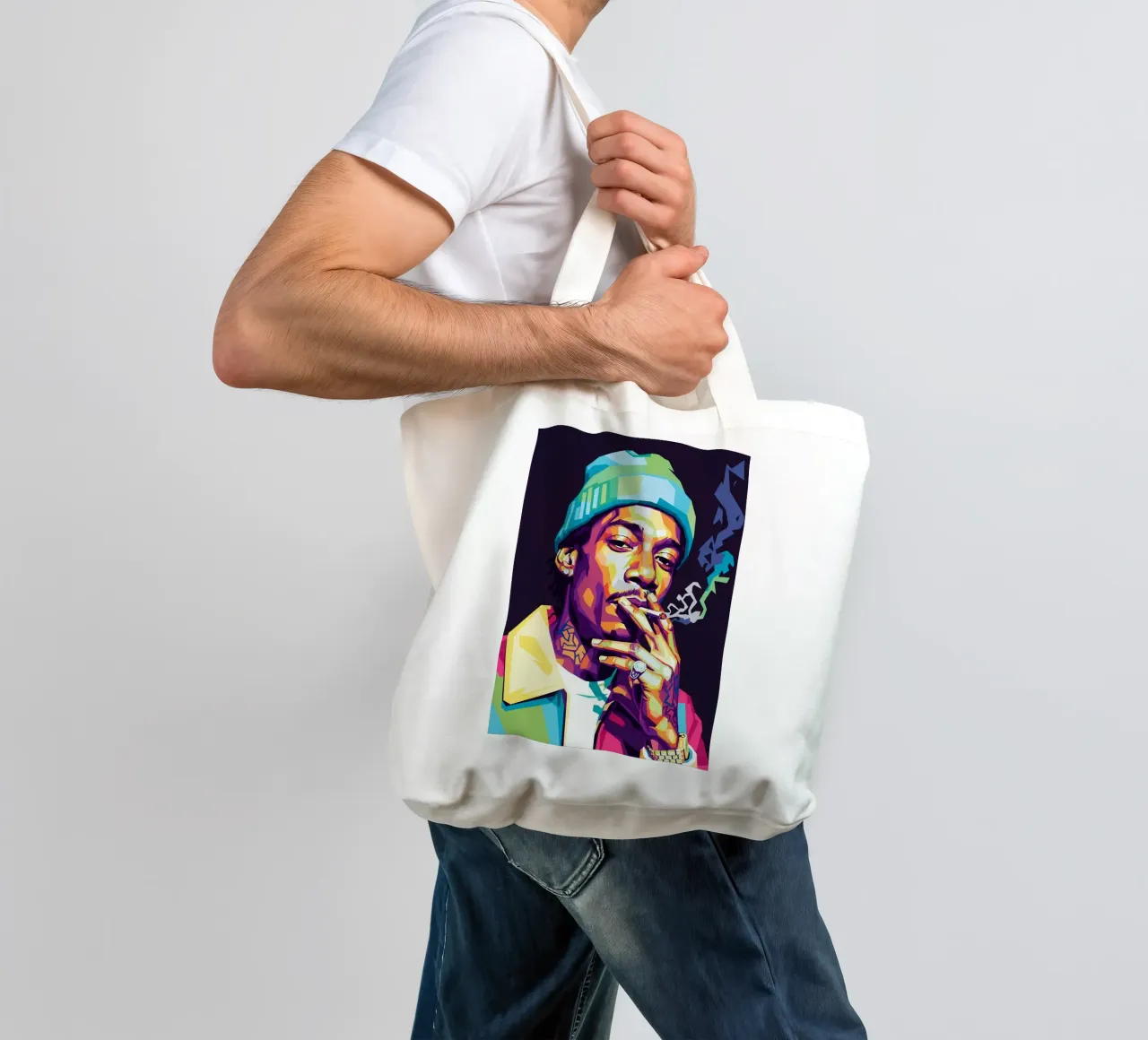 Wiz Khalifa si gode le sigarette #1 borsa in juta da Hantamrata