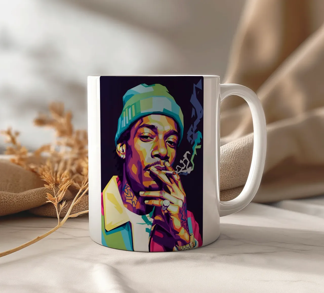 Wiz Khalifa si gode le sigarette #1 tazza in ceramica da Hantamrata