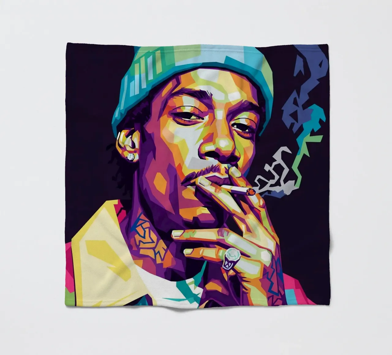 Wiz Khalifa si gode le sigarette #1 coperta in pile da Hantamrata
