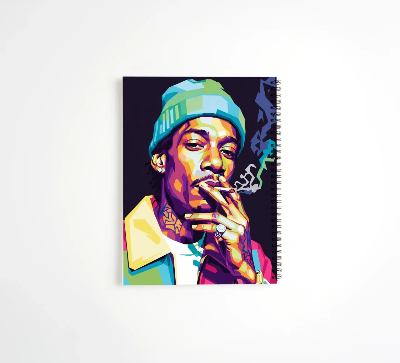 Wiz Khalifa enjoy the cigarettes #1 spiral notebook by Hantamrata