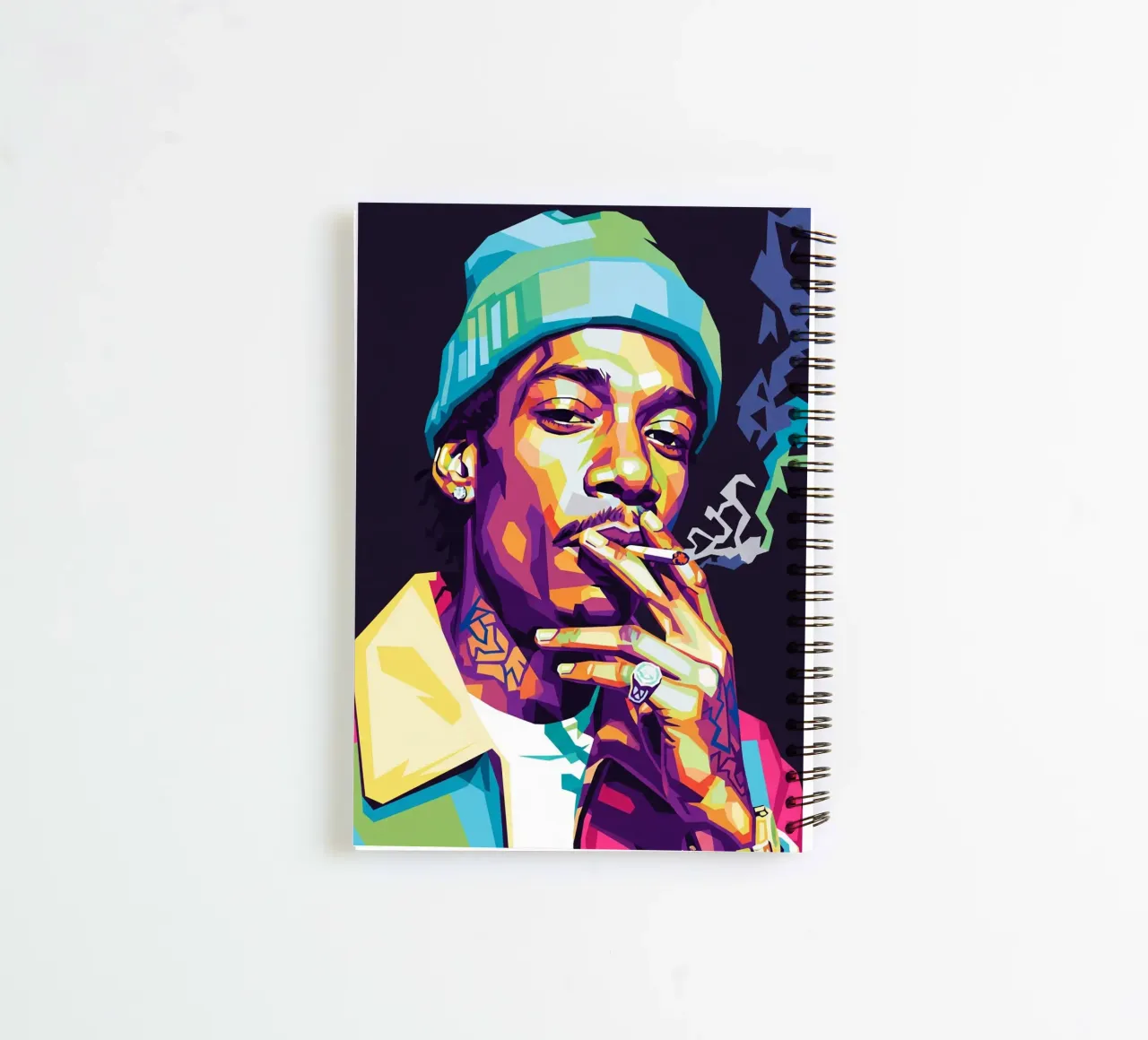 Wiz Khalifa enjoy the cigarettes #1 spiral notebook by Hantamrata