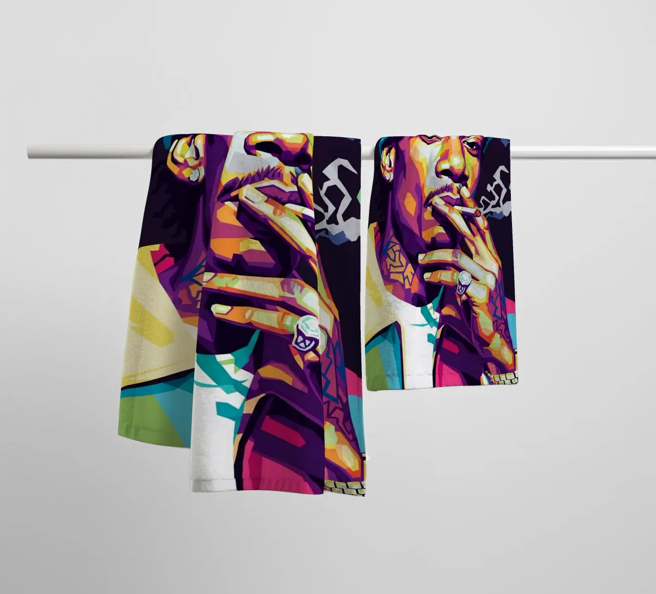 Wiz Khalifa si gode le sigarette #1 asciugamano da bagno da Hantamrata