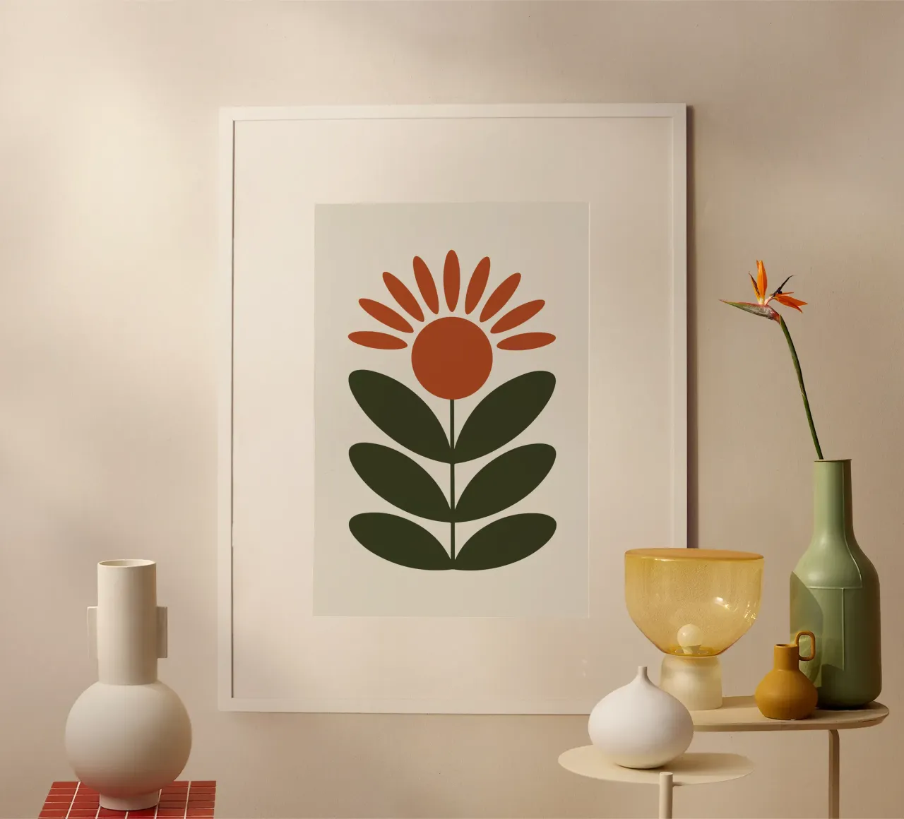 Abstract Foliage Sunburst poster da LisaArtes